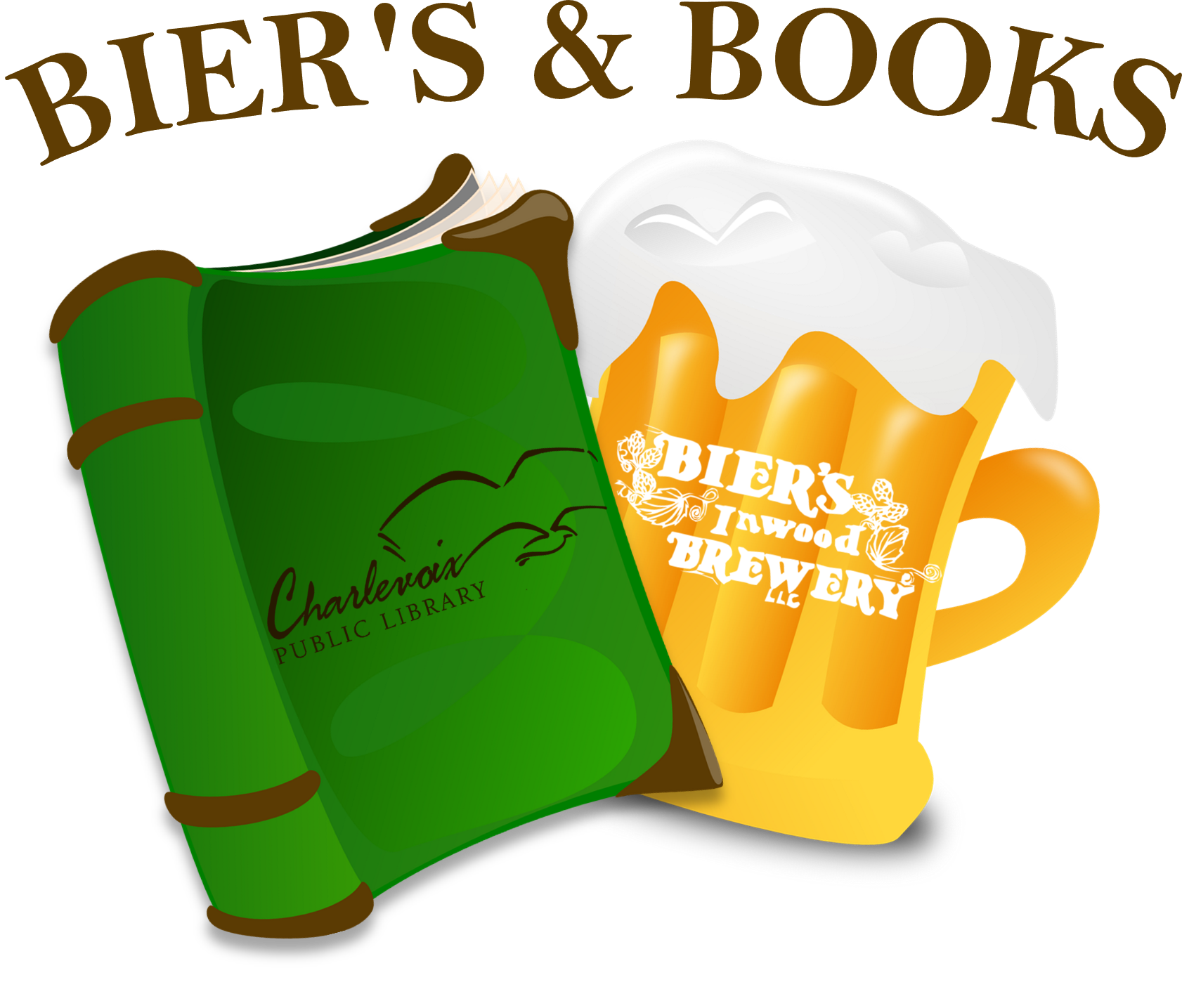 A book and a beer logo