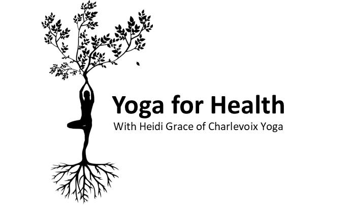 Yoga tree pose with leaves and roots showing personal growth