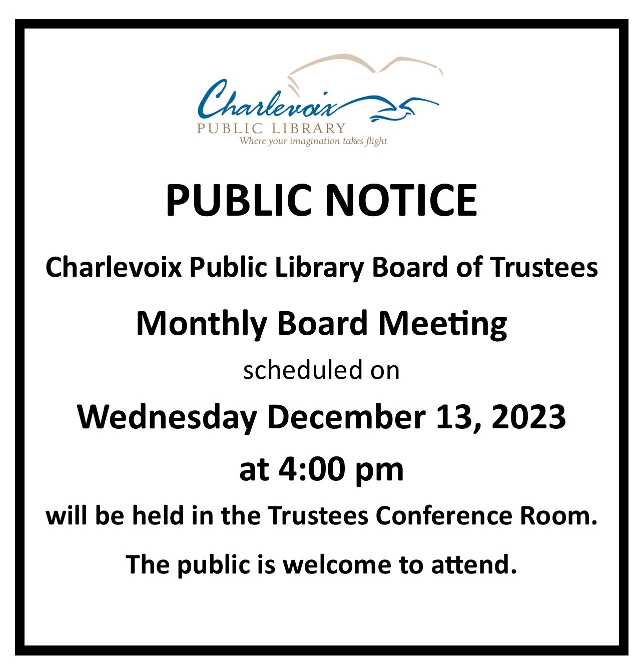 Board Meeting Dec 13, 2023