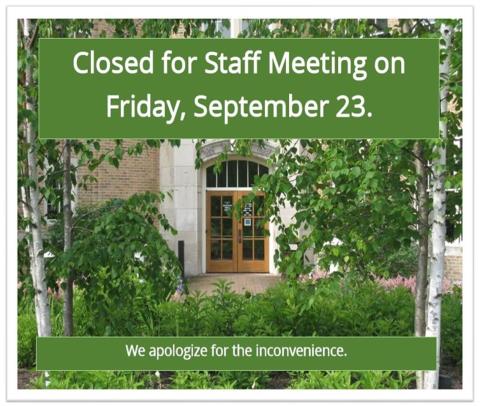 Closed Staff Mtg