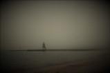 Charlevoix Lighthouse in Fog