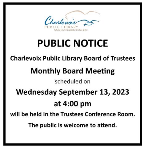 Board Meeting Sept 13, 2023