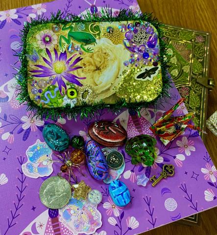 Trinket box with treasures photo