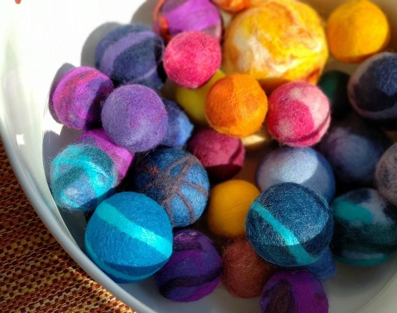 Bowl of felt balls