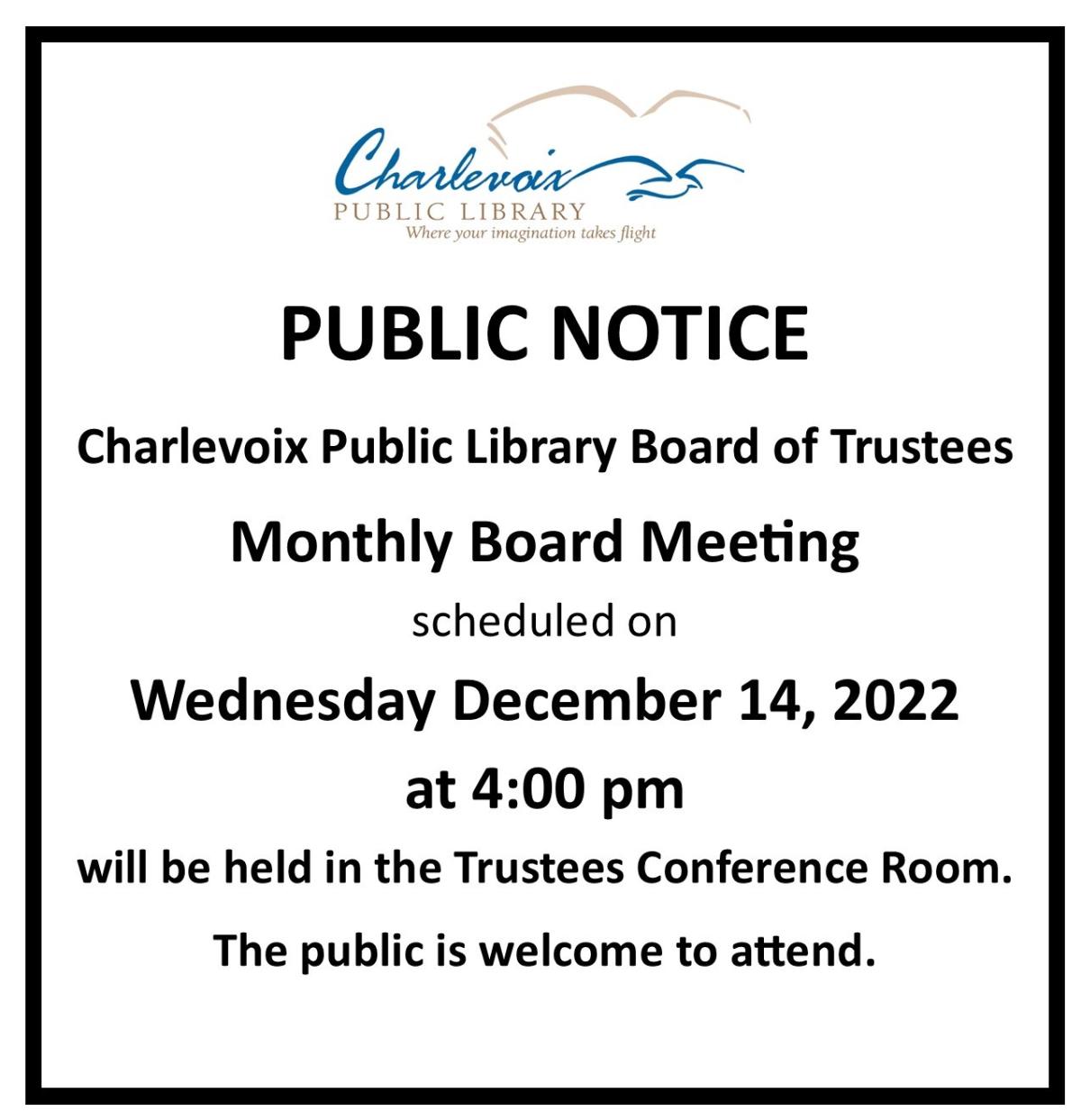 Board Meeting Dec 14, 2022