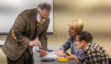 Wayne Pope with Students