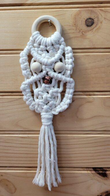 macrame owl hanging decoration